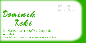 dominik keki business card